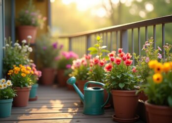 Balkonpflanzen richtig pflegen im Frühling